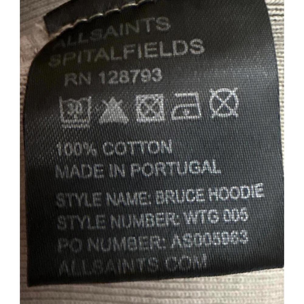 Allsaints Spitalfields putty colored hoodie originally $269 - Picture 6 of 7